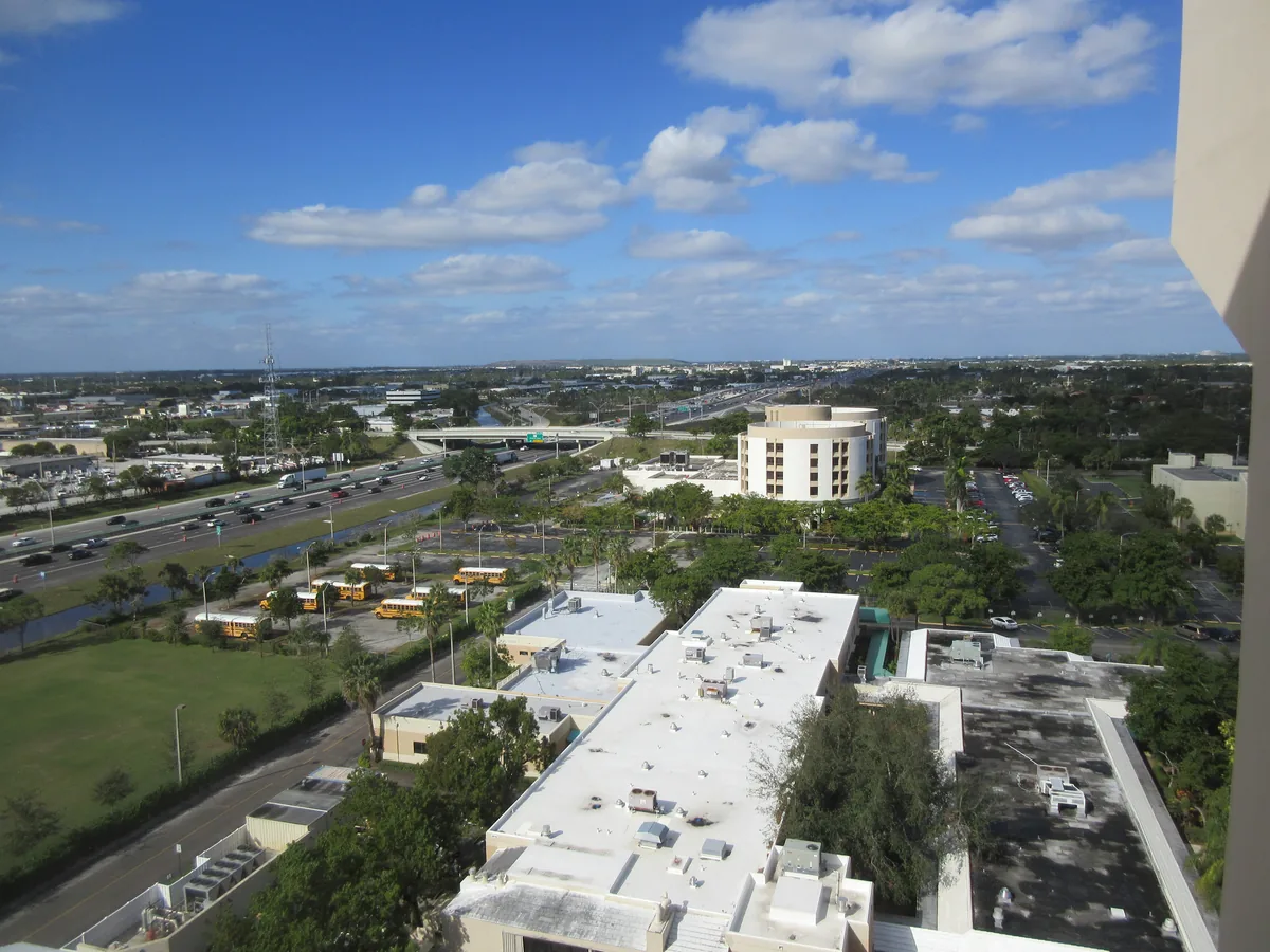 Residential street in Pompano Beach, Florida